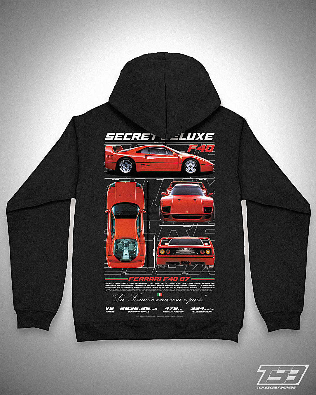 SUDADERA FERRARI F40 - SECRET DELUXE F40