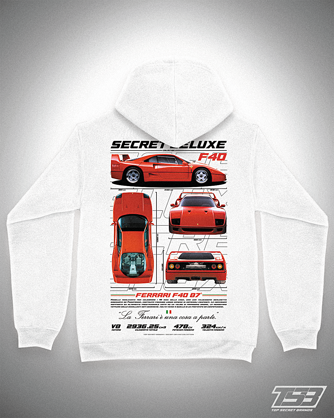 SUDADERA FERRARI F40 - SECRET DELUXE F40