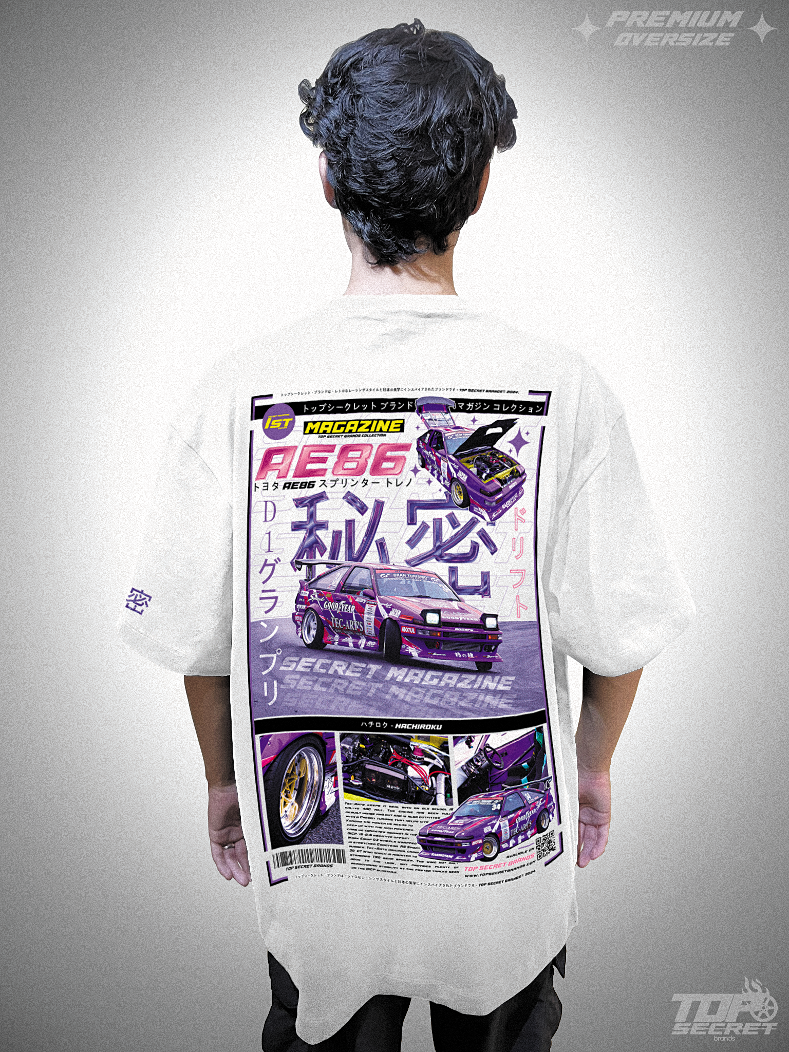 PLAYERA PREMIUM OVERSIZE AE86 D1 GRAND PRIX: 1st Ed.