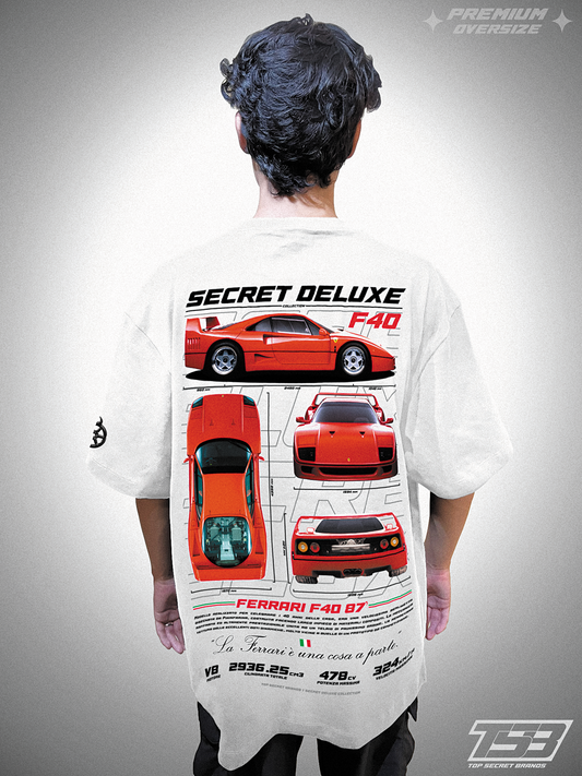 PLAYERA PREMIUM OVERSIZE FERRARI F40 - SECRET DELUXE F40