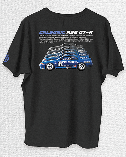 PLAYERA NISSAN SKYLINE CALSONIC R32 GT-R