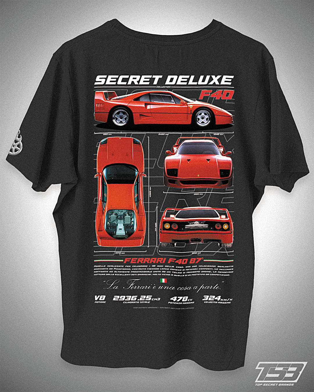 PLAYERA FERRARI F40 - SECRET DELUXE F40