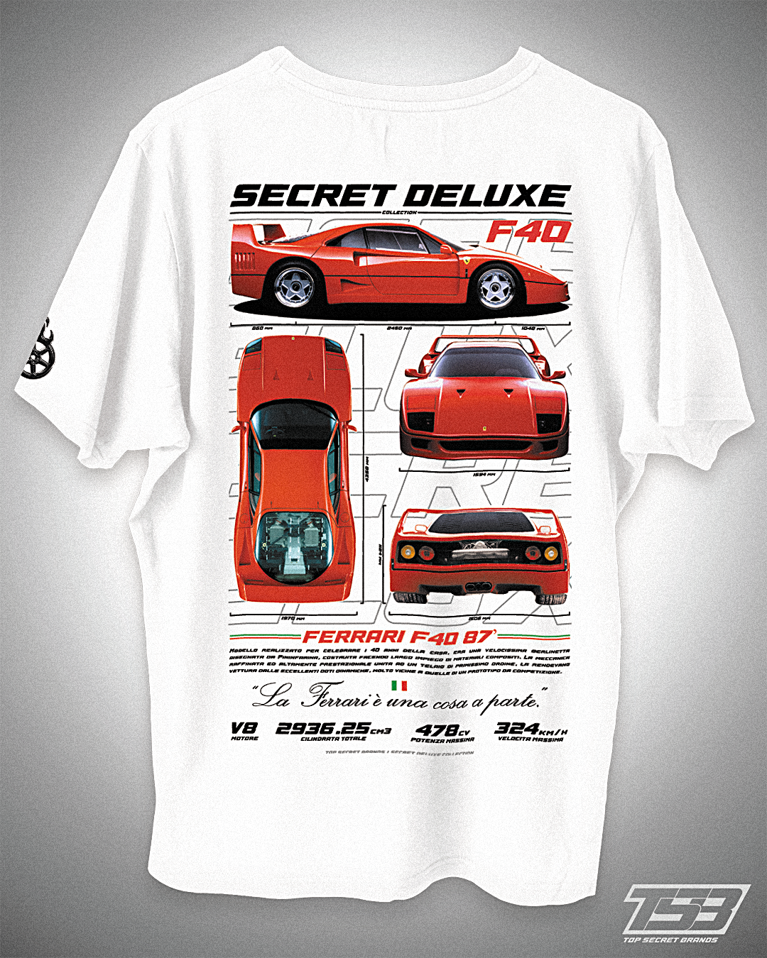 PLAYERA FERRARI F40 - SECRET DELUXE F40