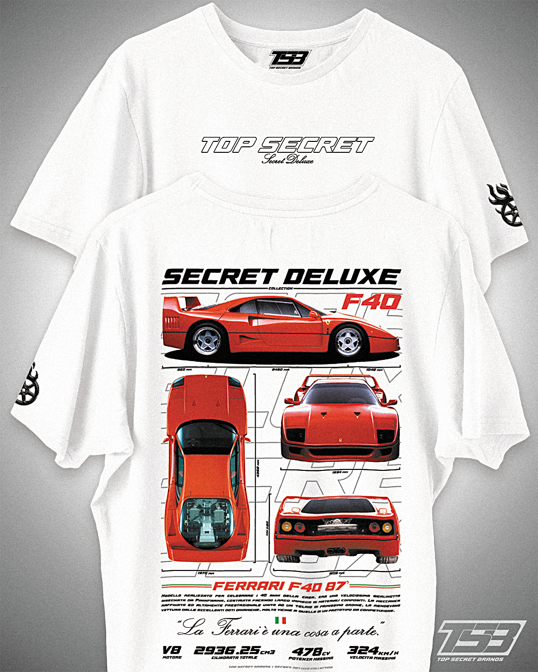 PLAYERA FERRARI F40 - SECRET DELUXE F40