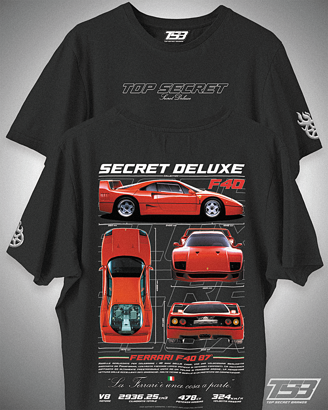 PLAYERA FERRARI F40 - SECRET DELUXE F40